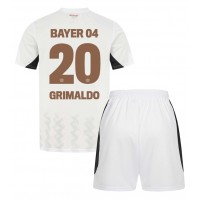 Bayer Leverkusen Alejandro Grimaldo #20 Auswärts Trikotsatz Kinder 2024-25 Kurzarm (+ Kurze Hosen)